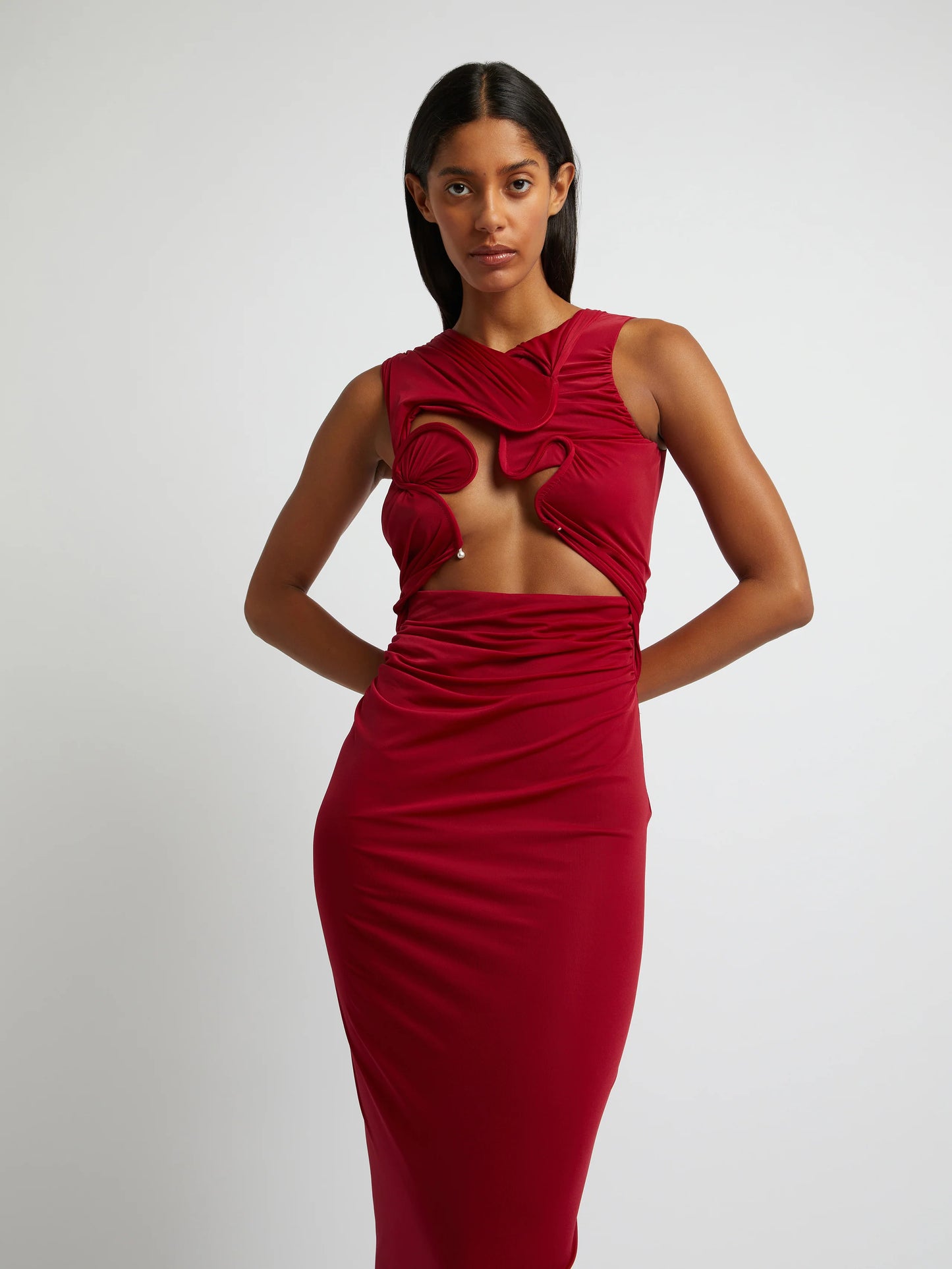 Venus Tank Dress in Cherry