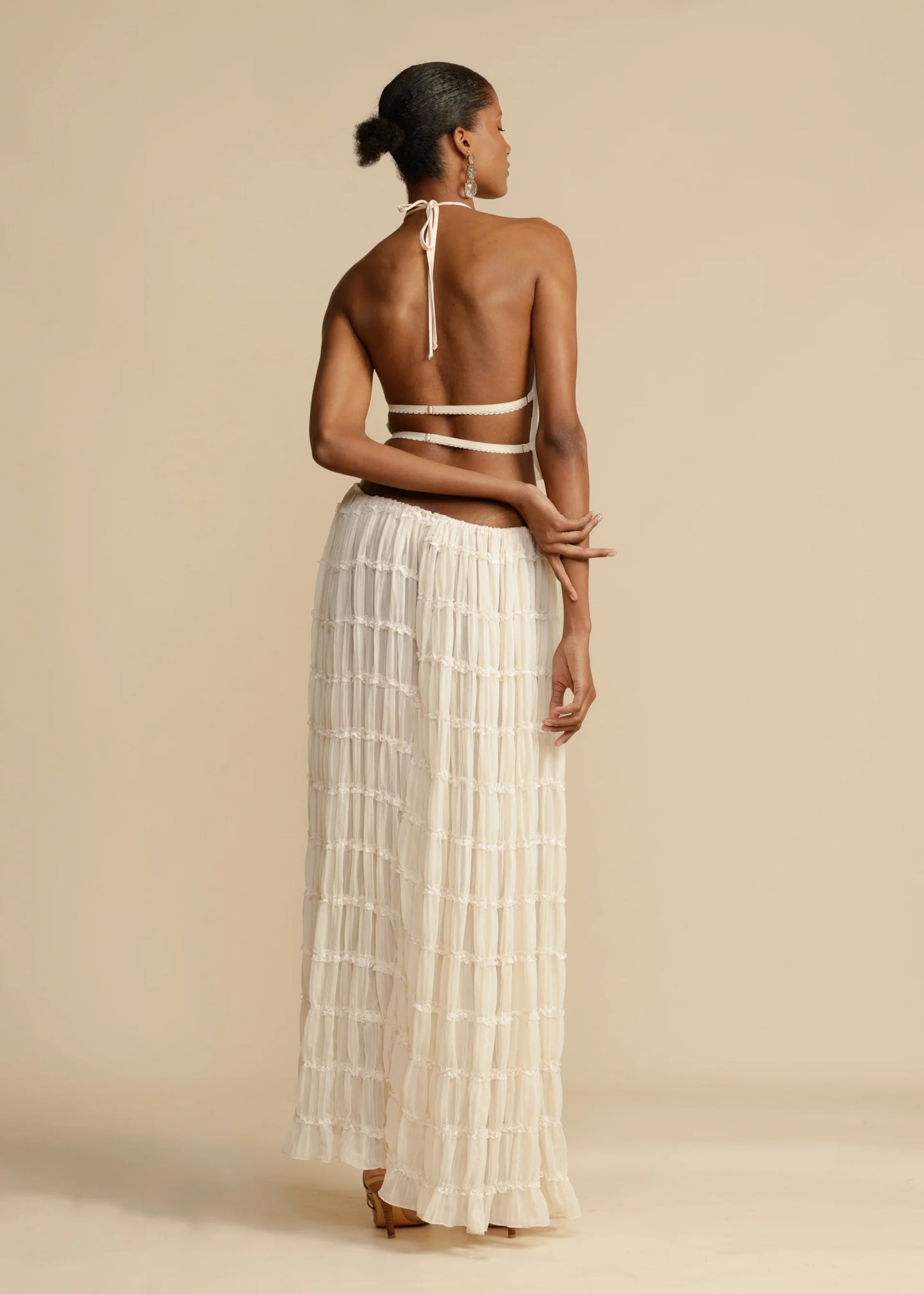 Juliette Skirt and Top Set in Cream.