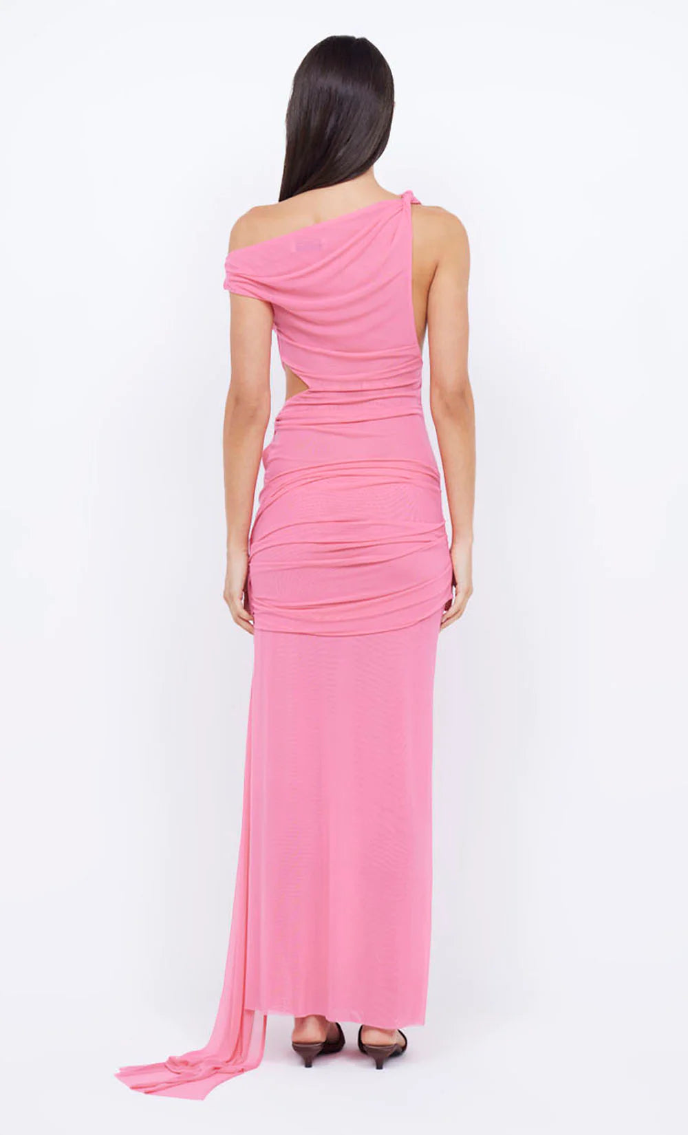 Kailani Asym Dress in Grapefruit Pink