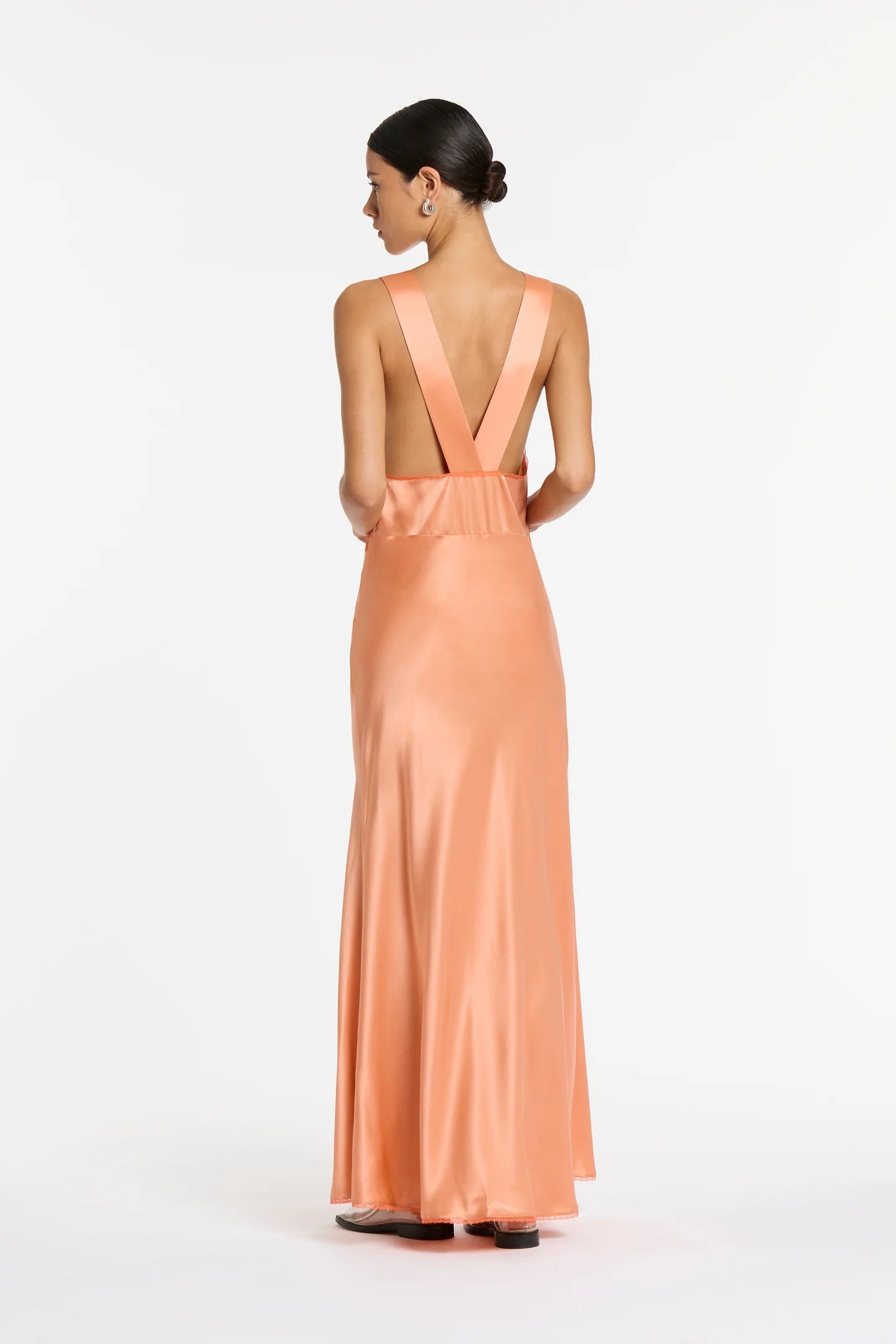 Aries Cut Out Gown in Peach