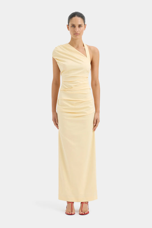 Giacomo Gathered Gown in Butter