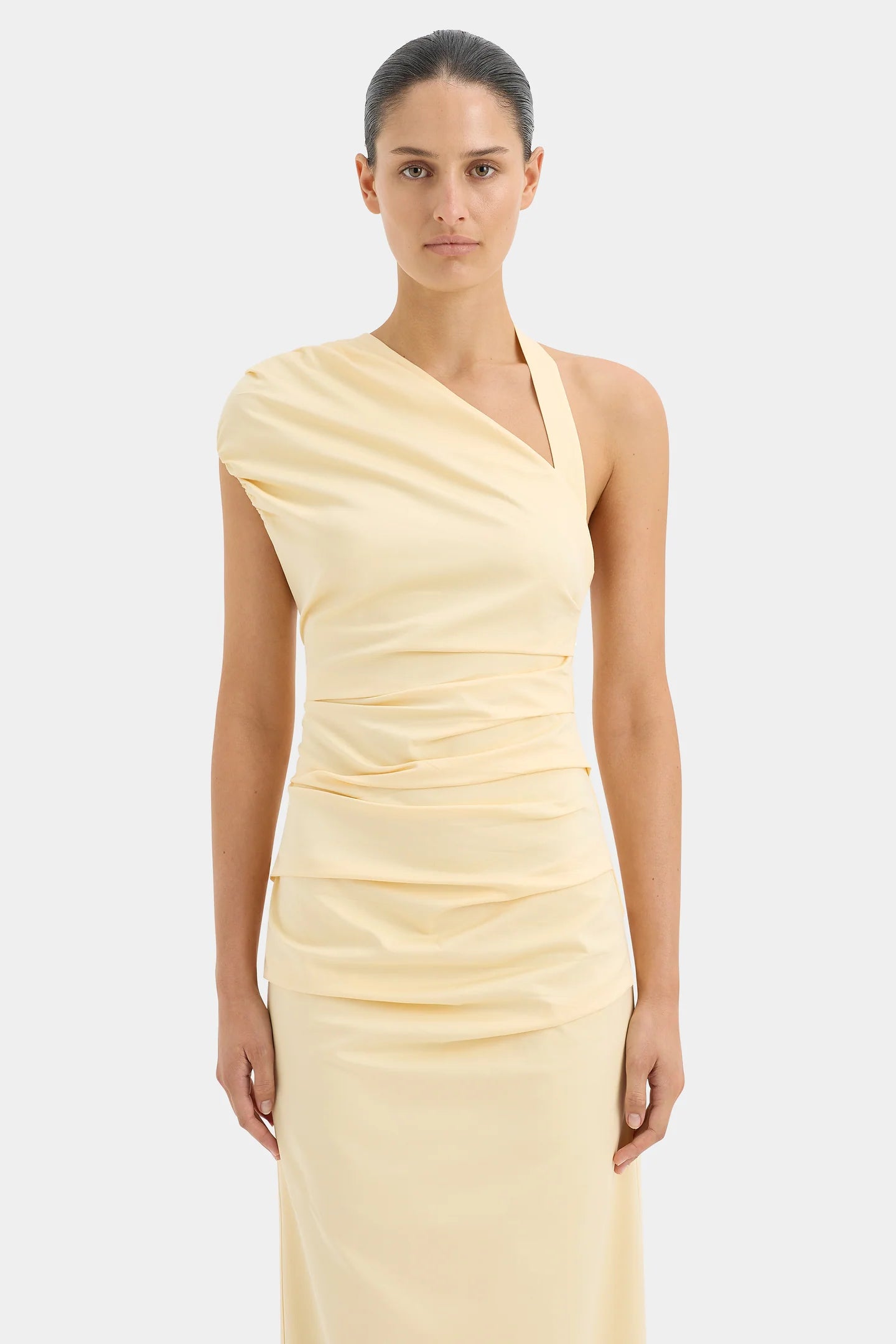 Giacomo Gathered Gown in Butter