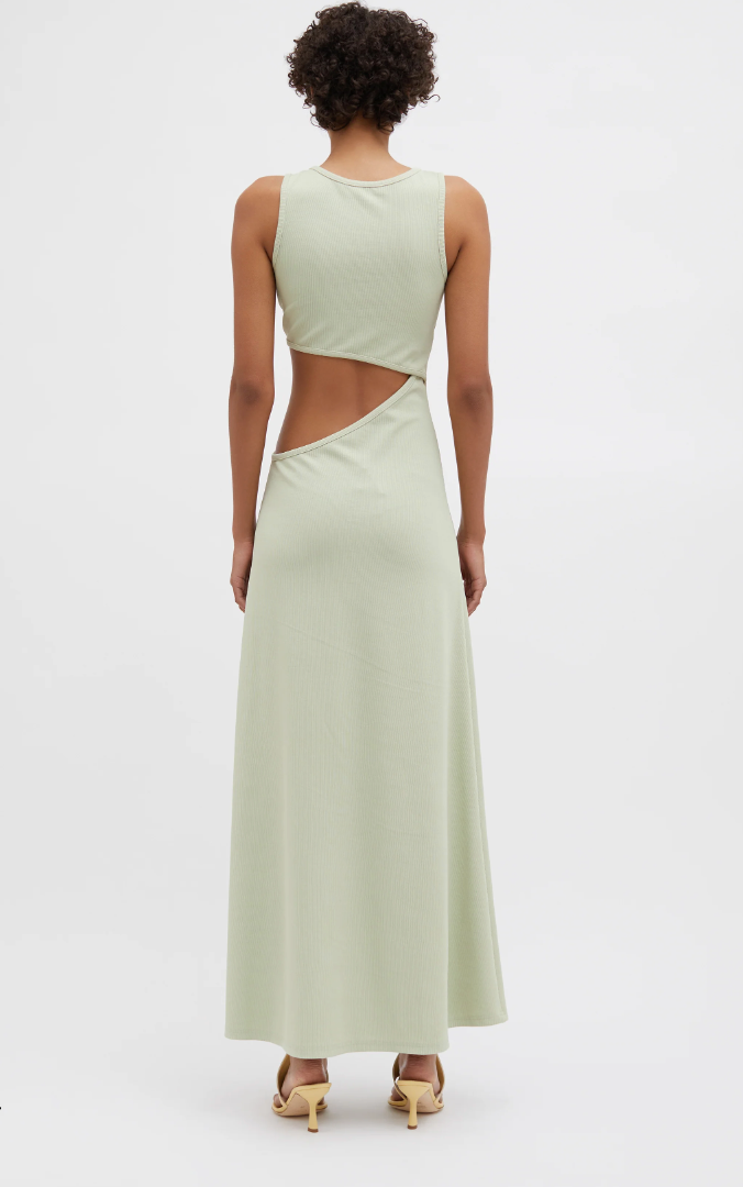 Christopher Esber Stone Cavern Tank Dress in Pistachio