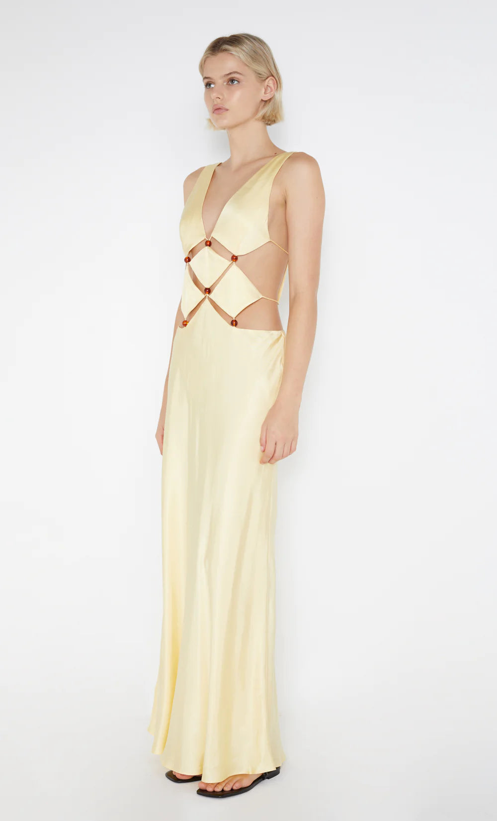 Agathe Diamond Dress in Butter