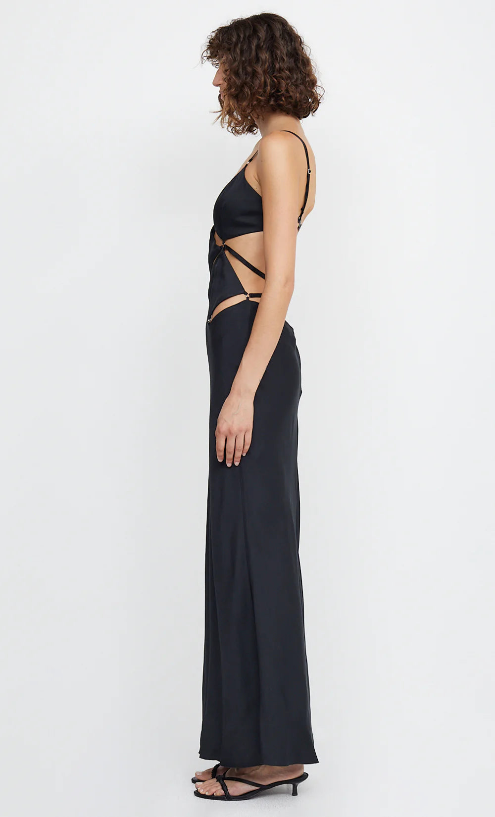 Diamond Days Strap Maxi Dress in Black