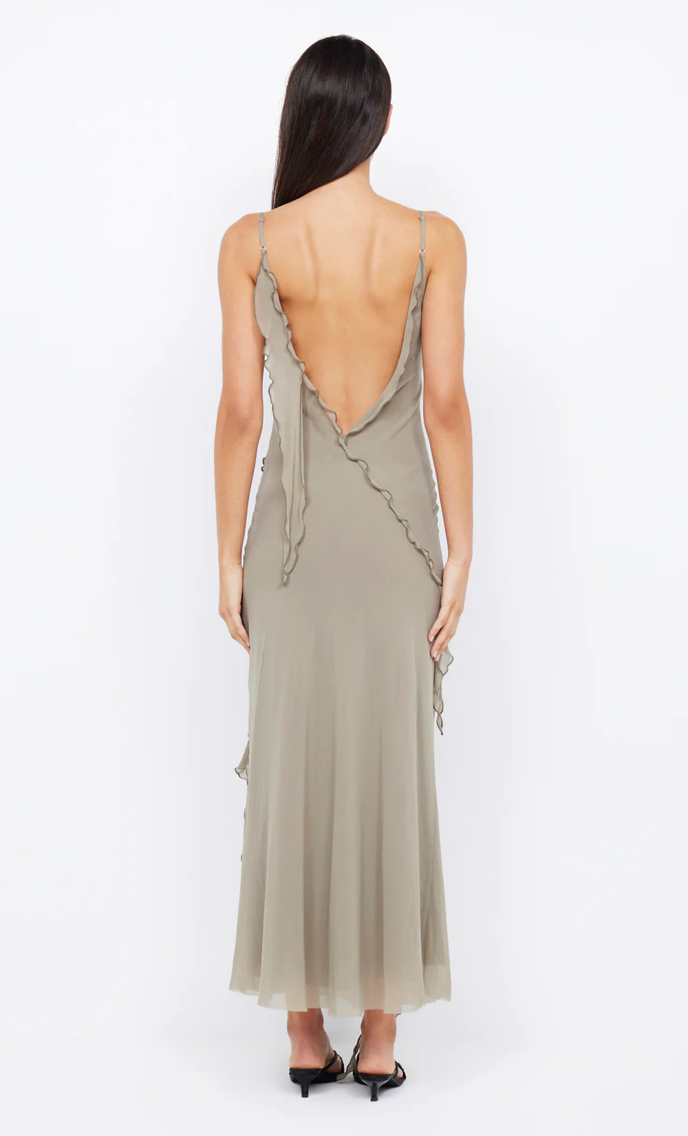 Gabriel Frill Maxi Dress in Sage